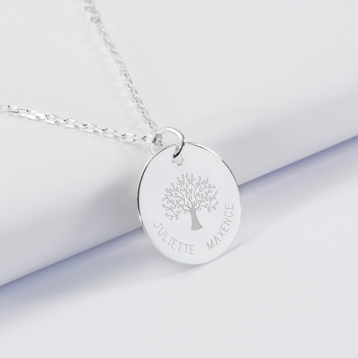 Personalised pendant engraved silver 19mm – ‘Tree of Life’ special edition