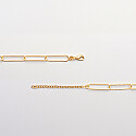 Gold plated large mesh chain