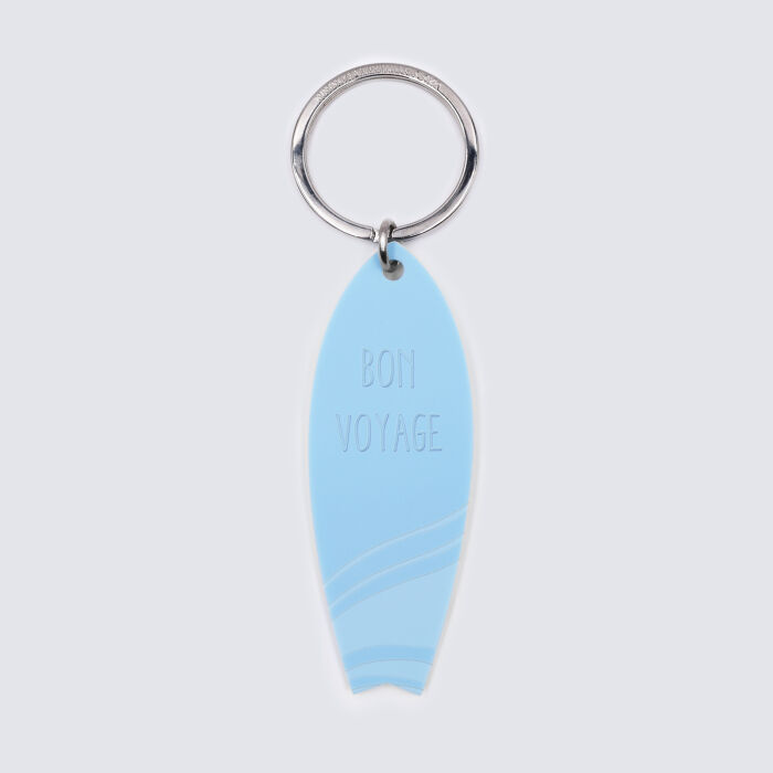 Porte-clés personnalisé médaille gravée acrylique Planche de Surf 4