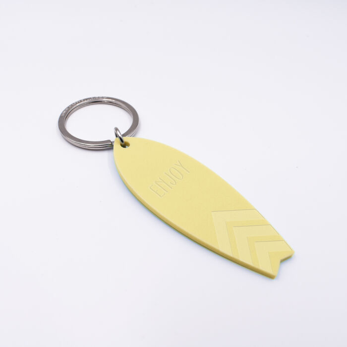 Porte-clés personnalisé médaille gravée acrylique Planche de Surf 5