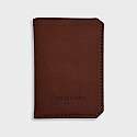 Personalised leather card holder 9,7x7,3cm