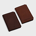 Personalised leather card holder 9,7x7,3cm