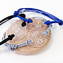Engraved round acrylic 21mm medallion bracelet - "Super Dad" special edition mix