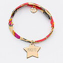Personalised children's engraved gold plated star name medallion 20x20mm Liberty bracelet - name 3