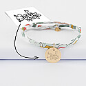Personalised children's Liberty bracelet with personalised engraved gold plated medallion 15mm - tutorial