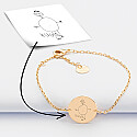 Personalised engraved gold plated 2-hole medallion chain bracelet 15 mm - tutorial
