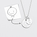 Personalised engraved silver medallion pendant 15 mm and round charm 10mm tutorial