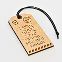 Personalised engraved wooden "Exploration" luggage tag - 2