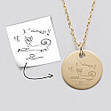 Personalised engraved gold plated medallion pendant 19mm tutorial
