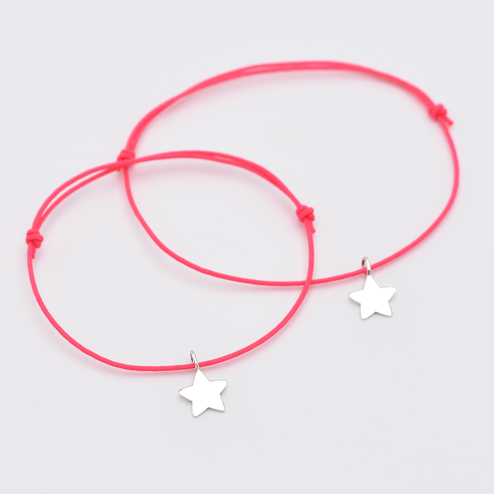 Pair of "Little star" silver bracelets