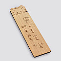 Personalised "Mountain" engraved wooden bookmark - names