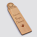Personalised "Russian doll" engraved wooden bookmark - names