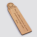 Personalised "Russian doll" engraved wooden bookmark - text