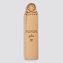 Personalised "Russian doll" engraved wooden bookmark - illustration