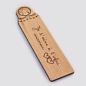 Personalised "Russian doll" engraved wooden bookmark - writing