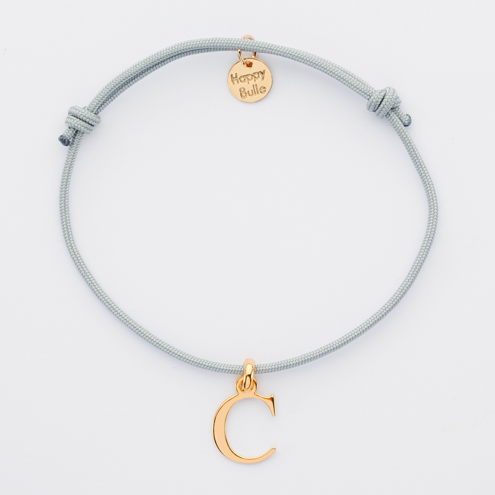 BRACELET CORDON FIL PLAQUÉ INITIALE main image 1