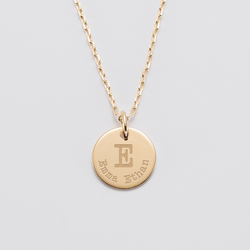 Collier Personnalisé Initiale Pour Femme - Or 18 Carats Plaqué, Chaîne Ajustable 40-45 Cm