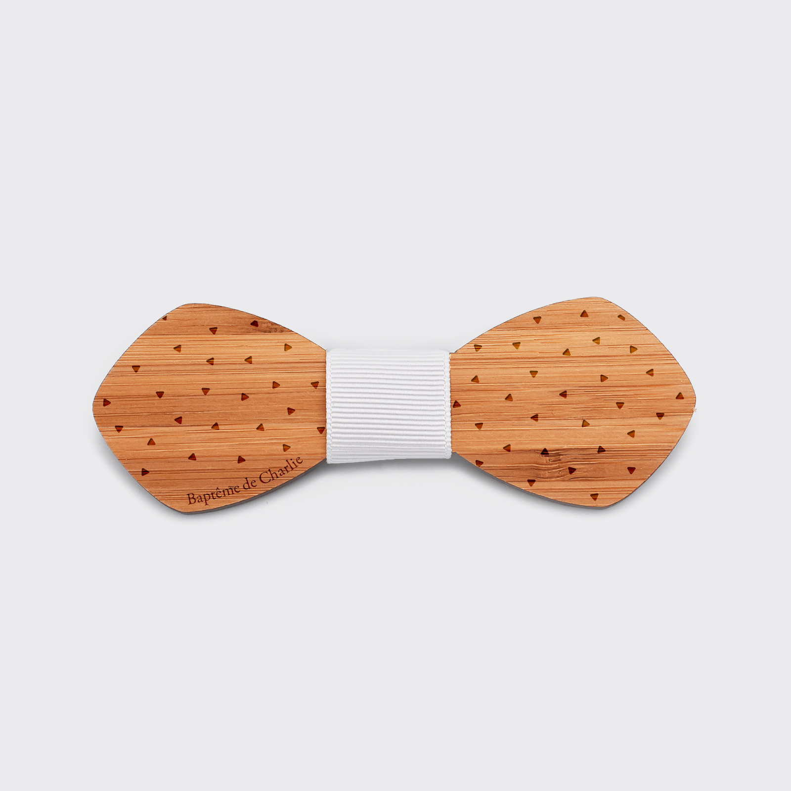 Personalised engraved wooden dandy bow tie