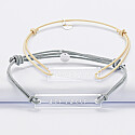 Pair of inseparable bracelets with engraved acrylic "I love you" special edition medallions