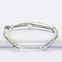 Pair of inseparable bracelets with engraved acrylic "I love you" special edition medallions