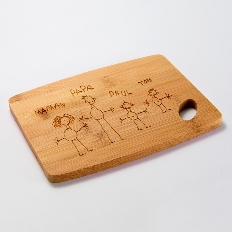 Personalised bamboo engraved cutting board 20x15cm