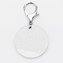 Porte-clés personnalisé gravé acrylique médaille ronde 50 mm "Carte du ciel étoilé" 1