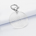 Porte-clés personnalisé gravé acrylique médaille ronde 50 mm "Carte du ciel étoilé" texte