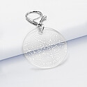 Porte-clés personnalisé gravé acrylique médaille ronde 50 mm "Carte du ciel étoilé" citation