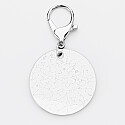 Porte-clés personnalisé gravé acrylique médaille ronde 50 mm "Carte du ciel étoilé" version white simple