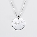 Personalised pendant engraved silver 19mm – ‘Love’ special edition