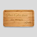 Personalised engraved wooden tray 35x16cm - sketch and text