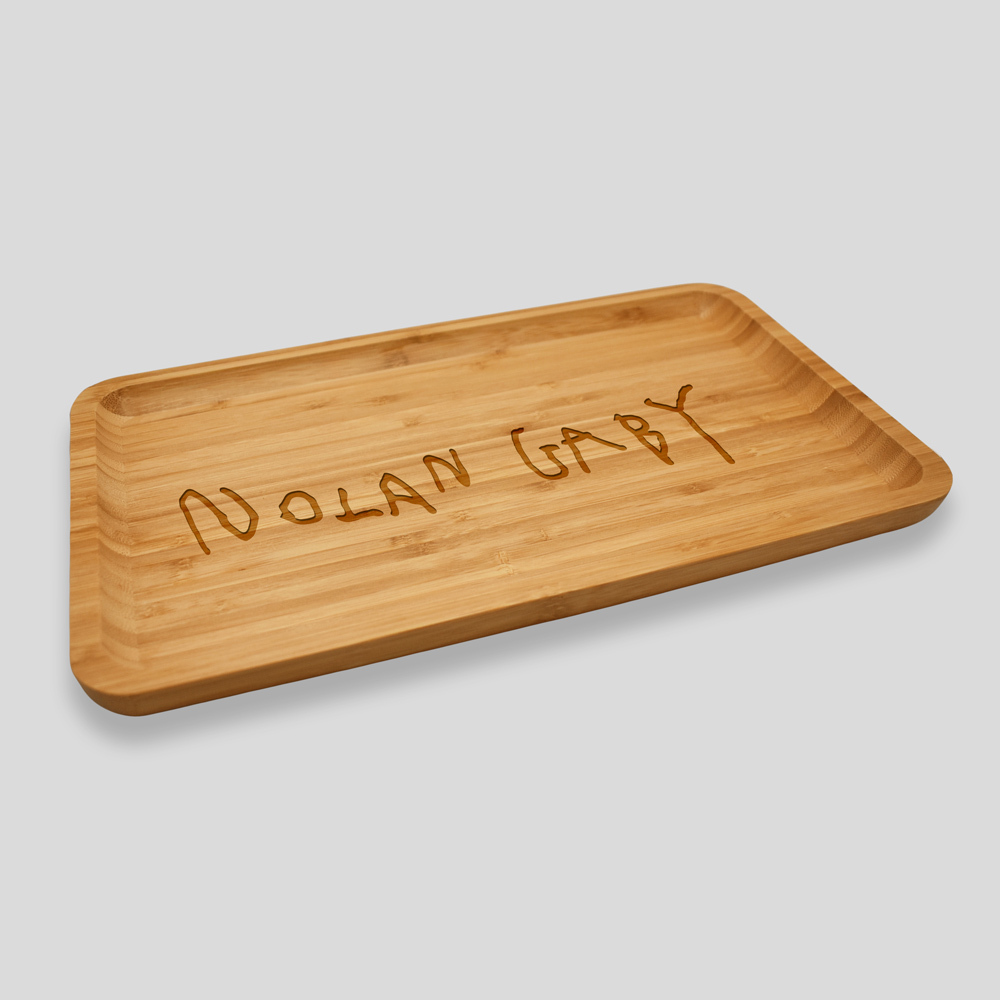Personalised engraved wooden tray 35x20cm