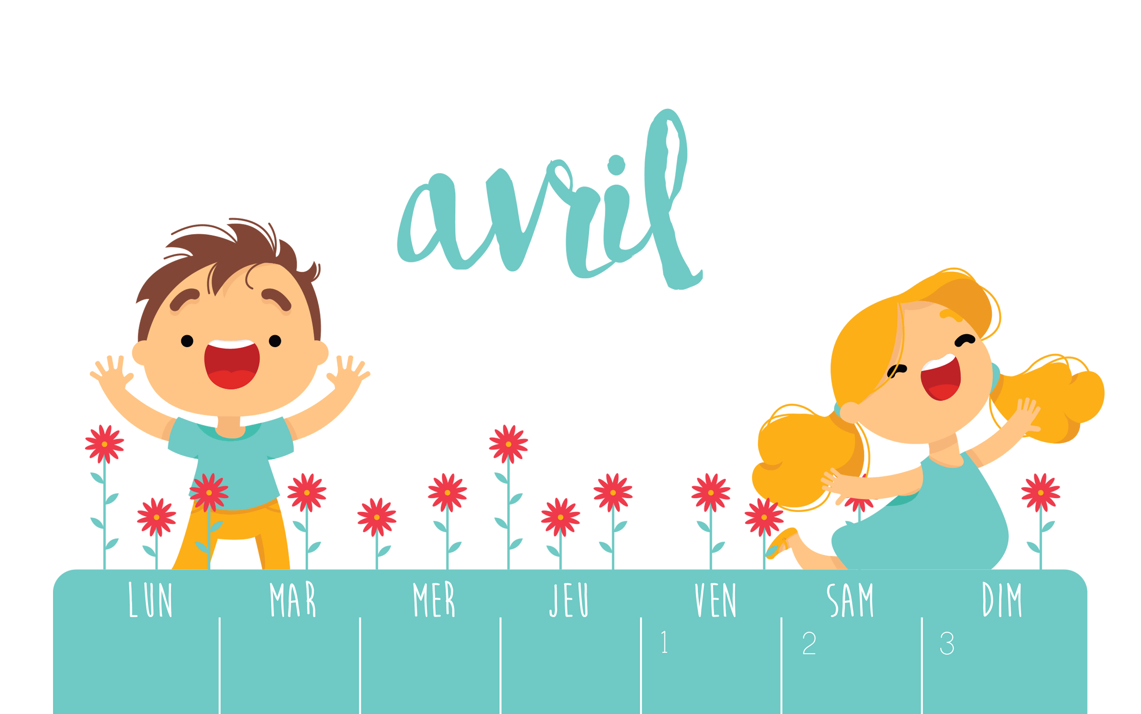 Le calendrier d'Avril