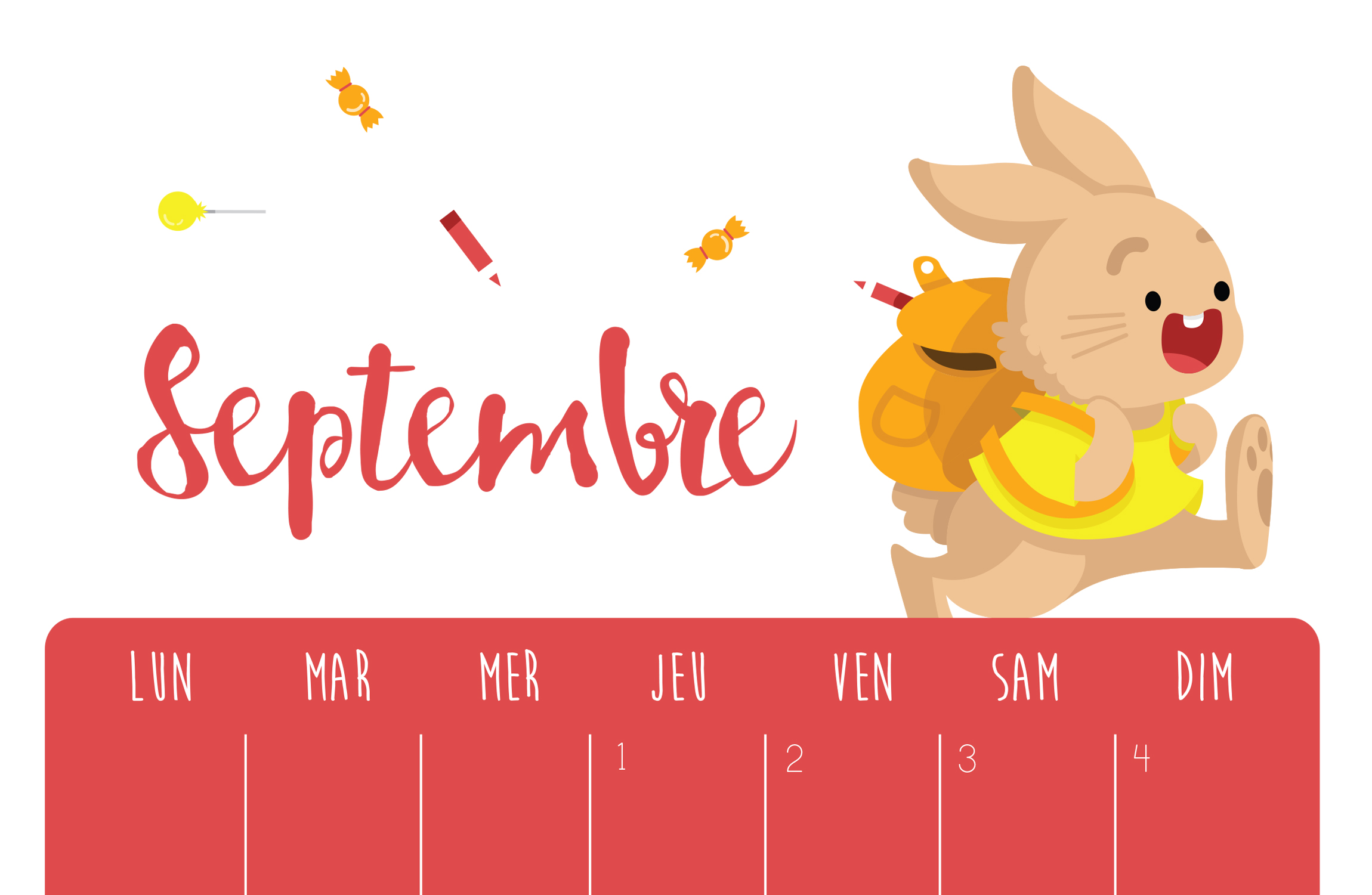Le calendrier de septembre !