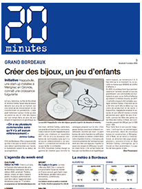 20 Minutes - Bordeaux : Créer des bijoux à partir de dessins d’enfants, une idée qui a propulsé une petite société dans la cour des grands