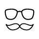 Moustache glasses