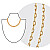 Regular gold plated chain - 45 cm