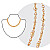 Beaded gold plated chain - 40 cm