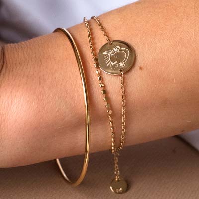 Bracelet plaqué or 18K
