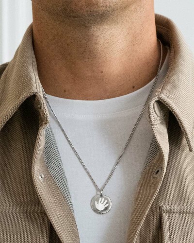 Homme - Moyenne médaille - empreinte main