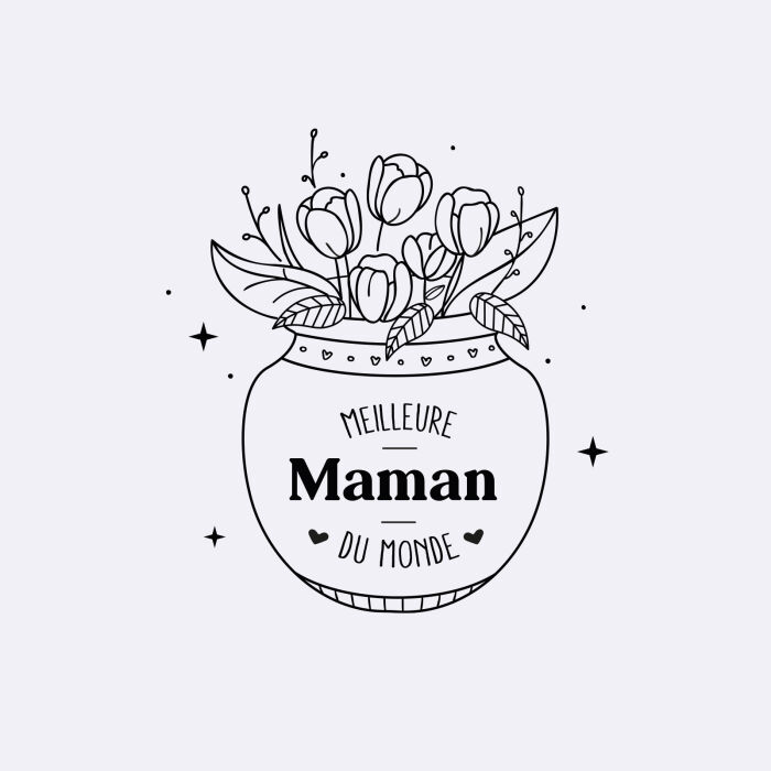 Illustration édition spéciale "Meilleure Maman du monde" bouquet de fleurs