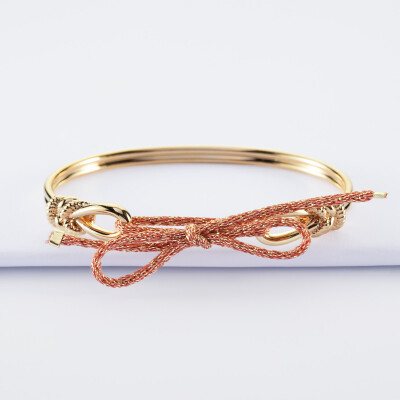 Bracelet jonc "Le lien" plaqué or et cordon pailleté - HappyBulle x Lilylovesfashion