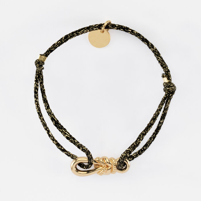 Bracelet cordon pailleté "Le lien" plaqué or - HappyBulle x Lilylovesfashion
