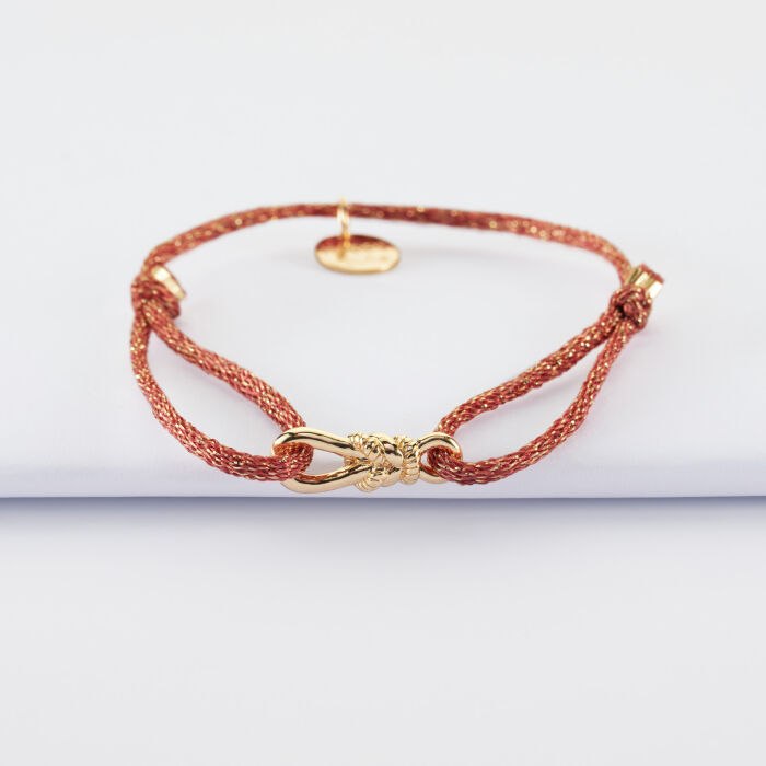 Bracelet enfant cordon pailleté "Le lien" plaqué or - HappyBulle x Lilylovesfashion