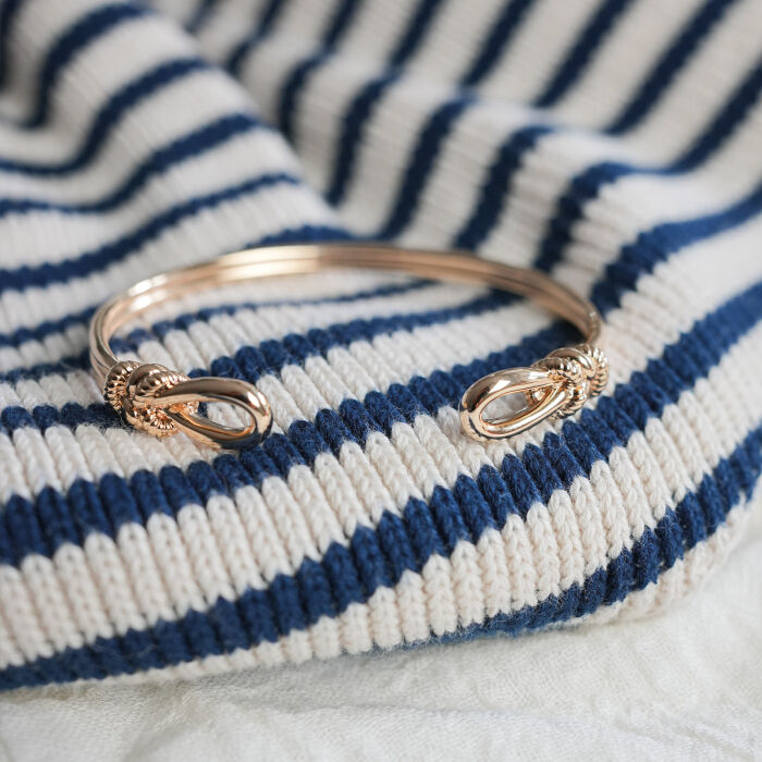 Bracelet jonc "Le lien" plaqué or - HappyBulle x Lilylovesfashion