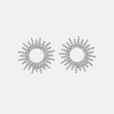 Boucles d'oreilles soleil ouvert argent