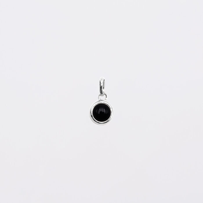 Breloque pierre naturelle et argent 8 mm