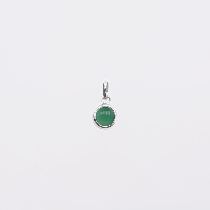 Breloque pierre naturelle et argent 8 mm