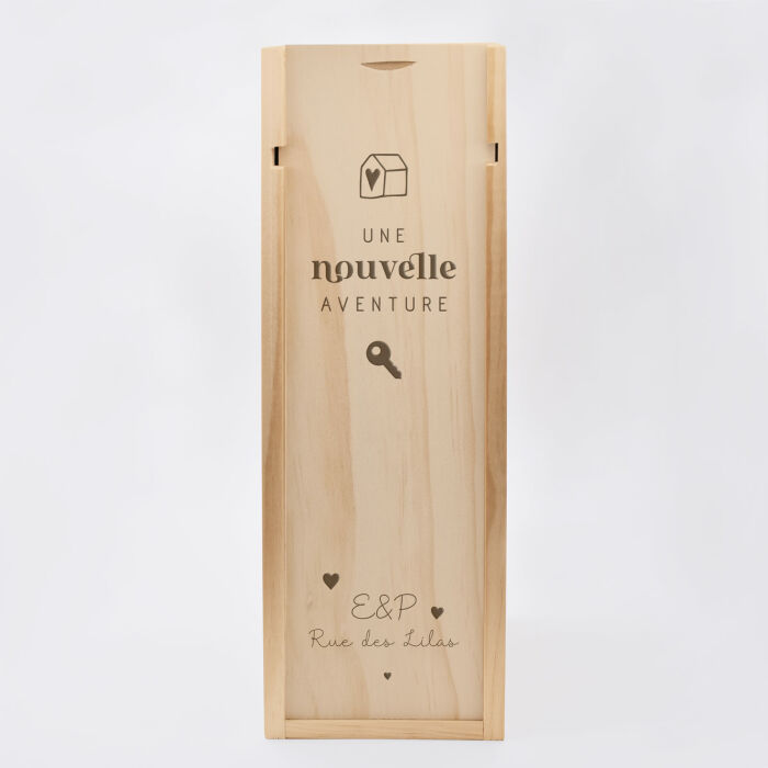 Caisse de champagne bois couvercle acrylique gravé - Edition spéciale "Grandes Occasions" - Emménagement
