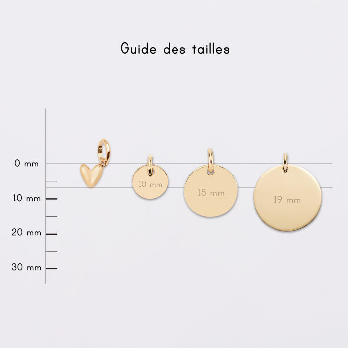 Breloque petit coeur bombé plaqué or 7 mm - HappyBulle x Atelier Wagram